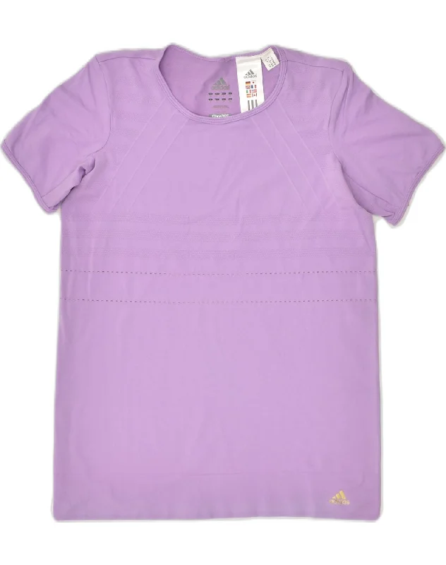 ADIDAS Womens Clima 365 T-Shirt Top UK 8 Small Purple Nylon