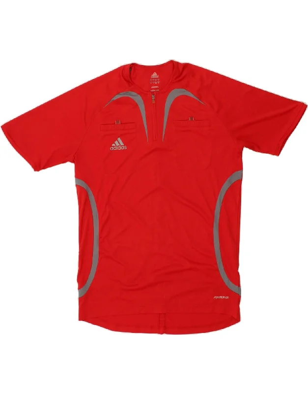 ADIDAS Womens Graphic T-Shirt Top UK 16 Large Red Polyester