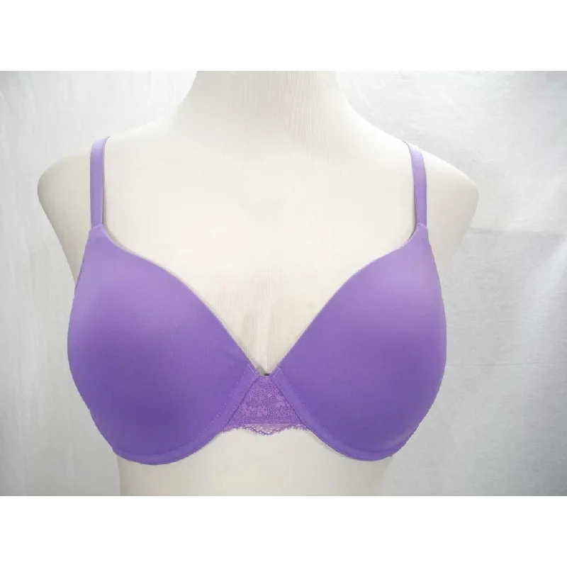 Gap Body Favorite T-Shirt Lace Trimmed Underwire Bra 34D Purple