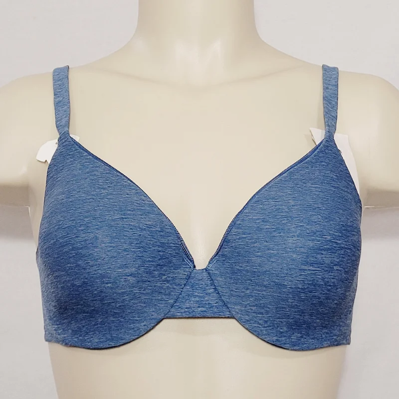 Hanes HU02 HP02 Ultimate T-Shirt Soft Underwire Bra 34C Deep Teal Heather NWT