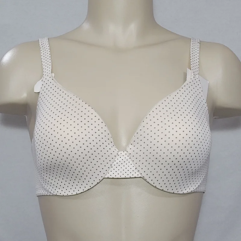 Hanes HU02 HP02 Ultimate T-Shirt Soft Underwire Bra 34C Porcelain Dot Print NWT