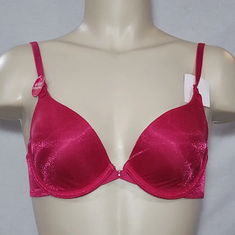 Lily Of France 2177100 Your Perfect T-Shirt Underwire Bra 34B Glitzed Pink NWT