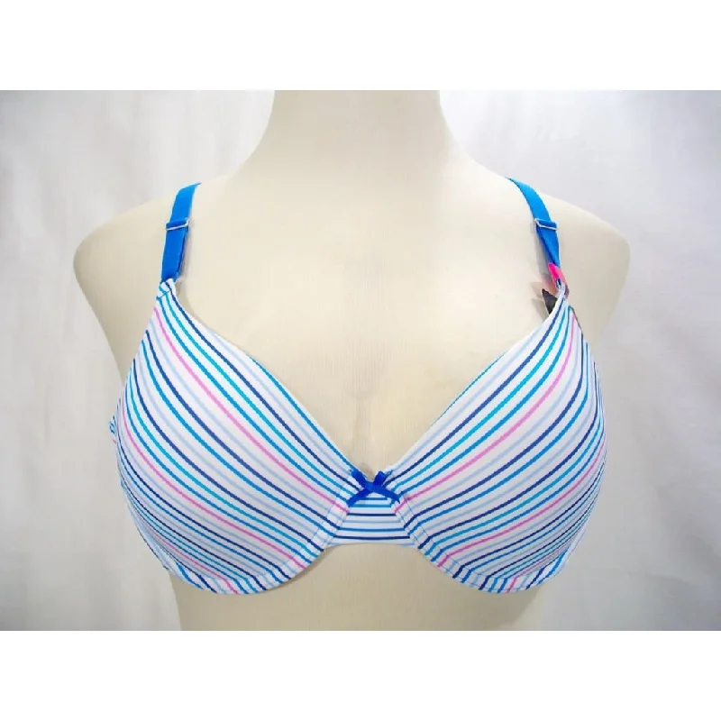 Maidenform 05701 5701 Self Expressions T-Shirt UW Bra 34A Blue Stripes NWT