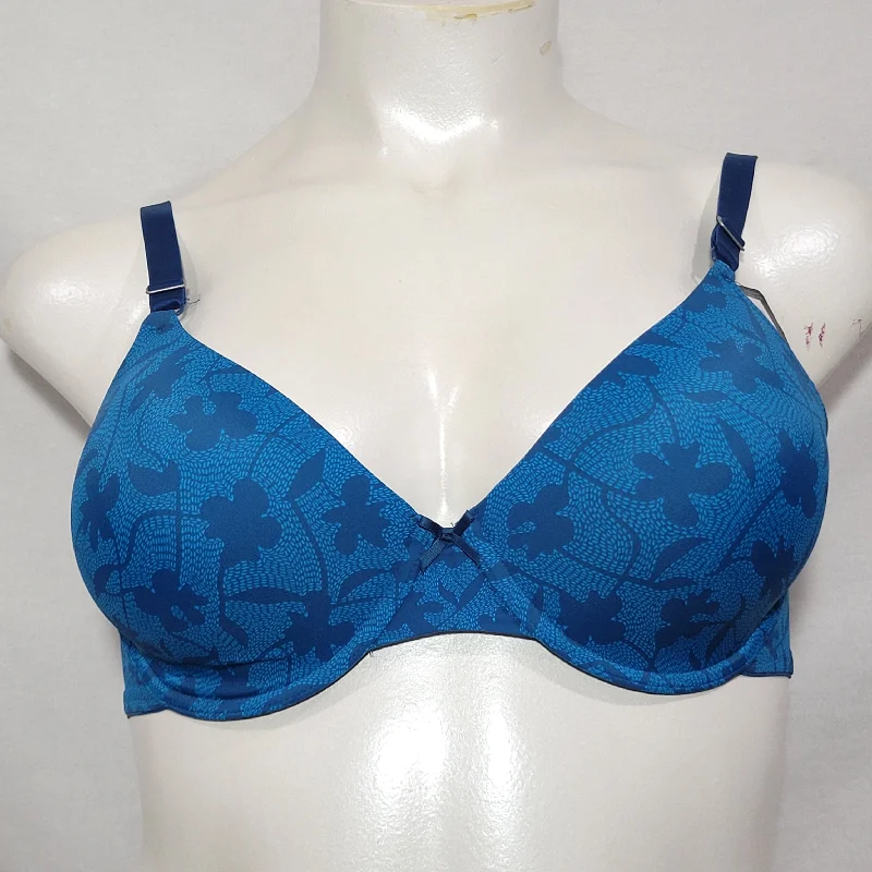 Maidenform 05701 5701 Self Expressions T-Shirt UW Bra 34D Oceanic Blue Black