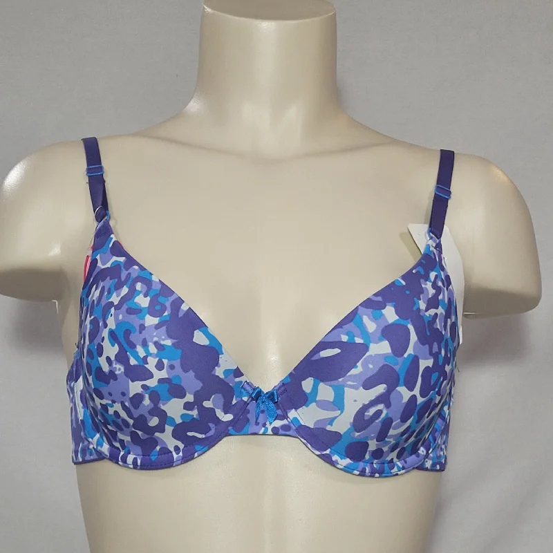 Maidenform 7959 One Fabulous Fit T-Shirt UW Bra 34B Blue Multi NWT