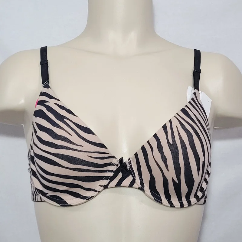 Maidenform 9259 Cotton Signature T-Shirt Demi Underwire Bra 34B Zebra NWT DISCONTINUED