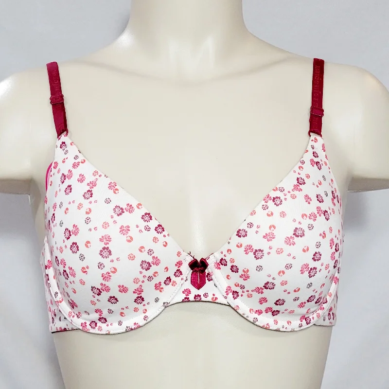 Maidenform 9259 Cotton Signature T-Shirt Demi Underwire Bra 34C Floral NWT DISCONTINUED