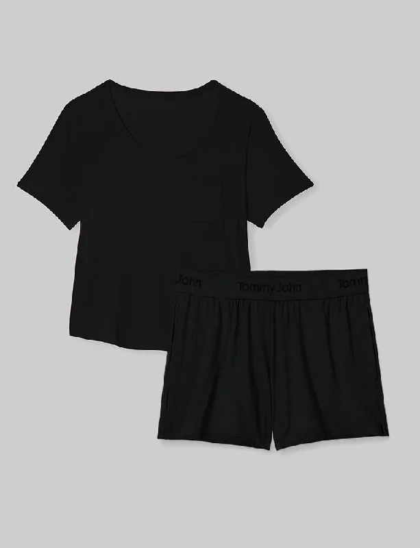 Women's Second Skin Sleep Pocket Tee & Short Set