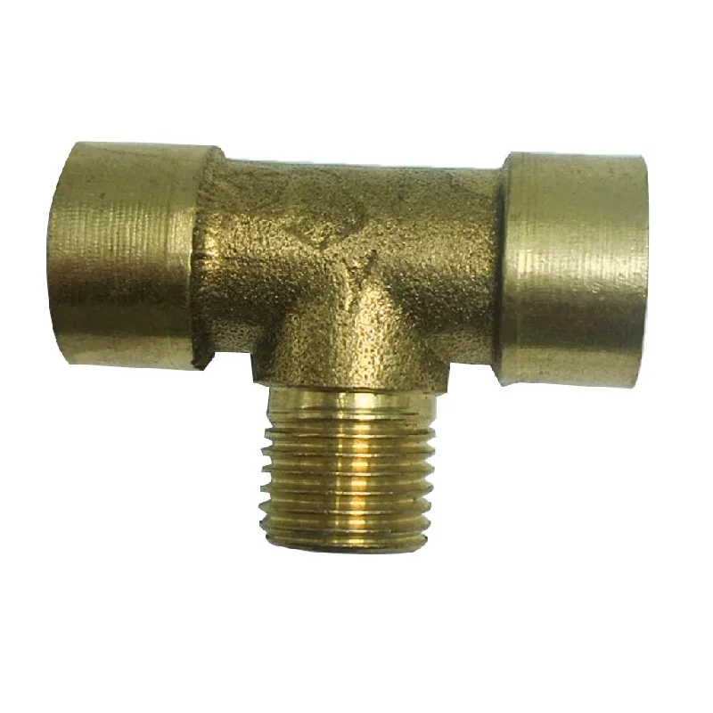 Max 1/4'' 3-Way Tee Brass Thread Water Pipe Connector Adapter Fittings Parts B