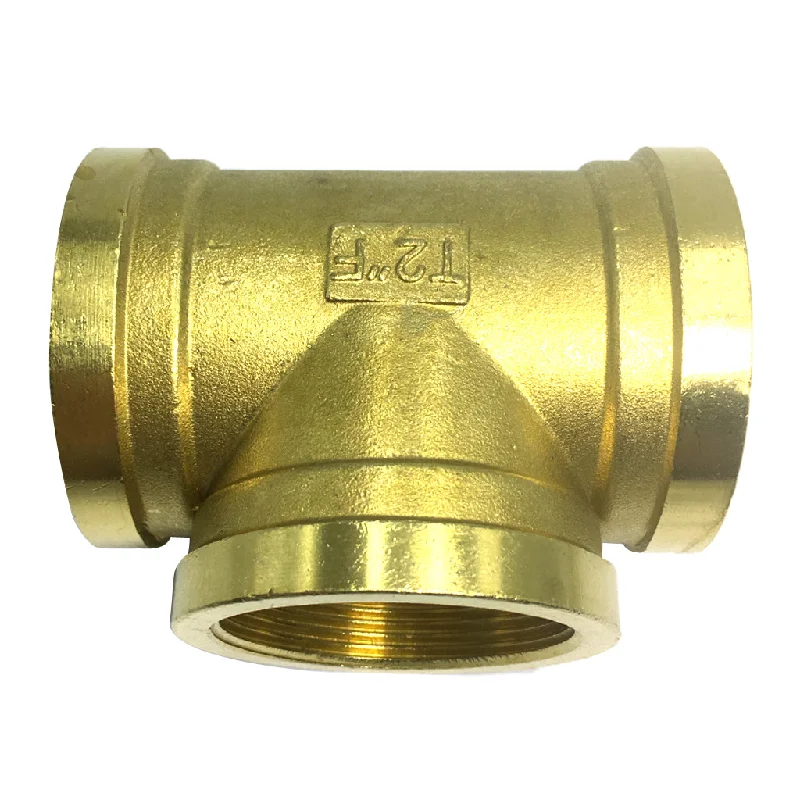 Max 1 Pc 3-Way Tee Female Full Brass Thread Connector Adapter Fitting DN50 G2"