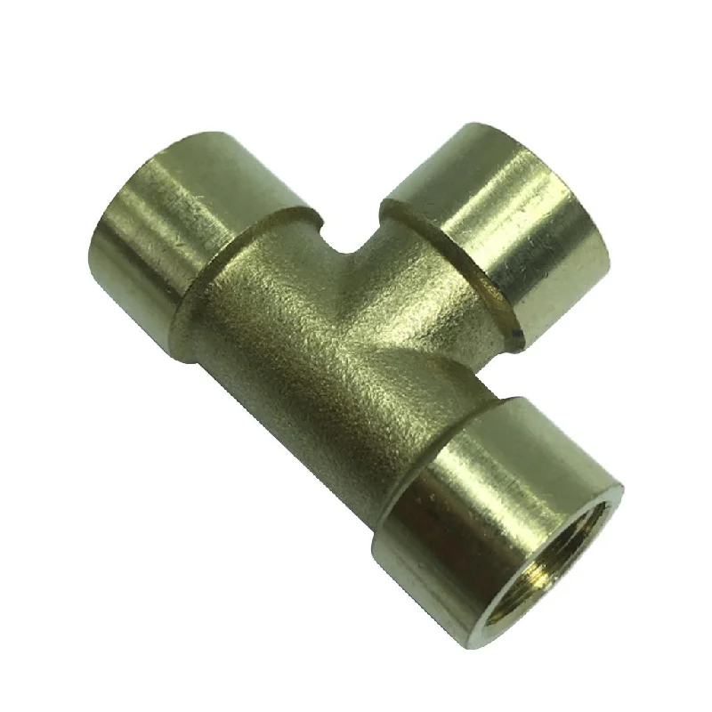 Max 1 Pc Female x Female x Female Tee Brass Thread Pipe Connector Adapter DN8 A