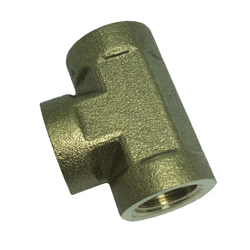 Max 1 Pc Female x Female x Female Tee Brass Thread Pipe Connector Adapter DN8 B