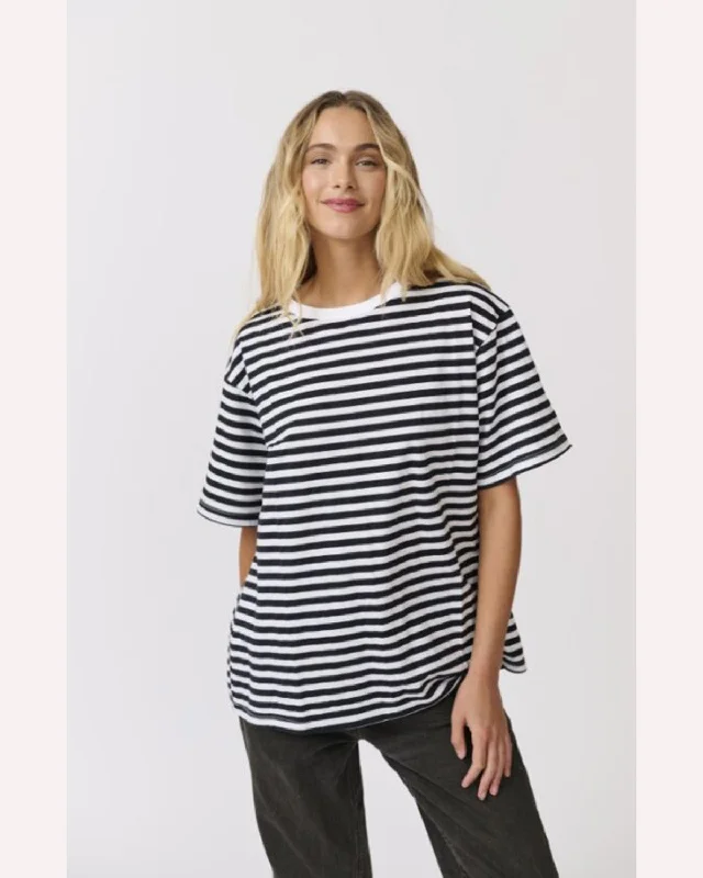 Cartel & Willow Marlie Tee - Black/White Stripe