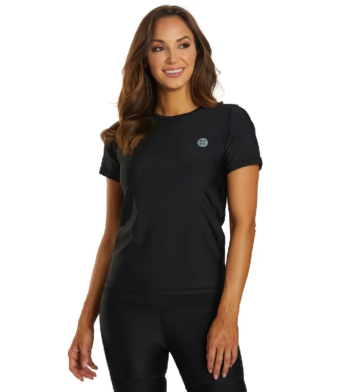 Level Six Women's Coastal Short Sleeve Loose Fitting Surf Tee Obsidian