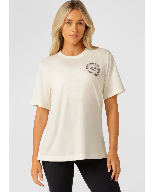 Lorna Jane Lotus Relaxed Fit T-Shirt - Cream