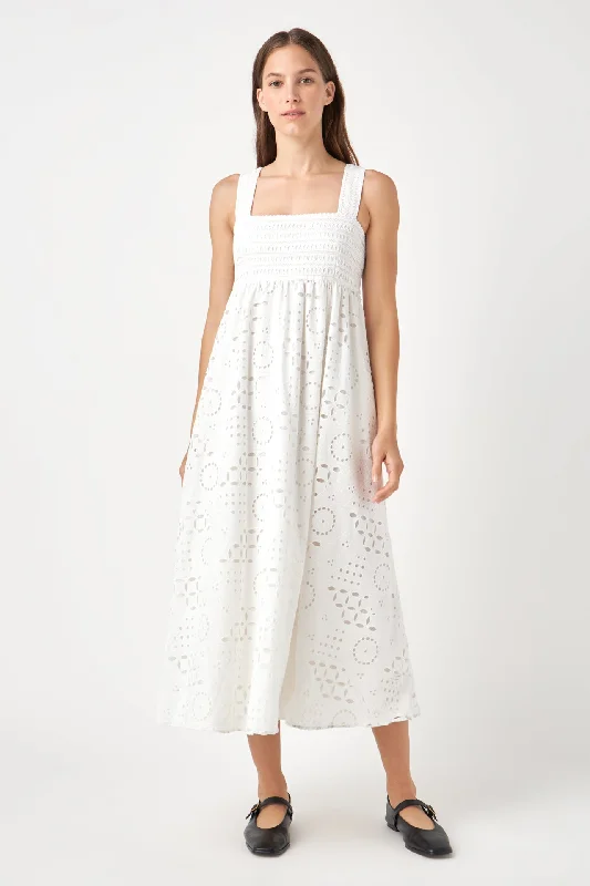 Broderie Anglaise Maxi Dress