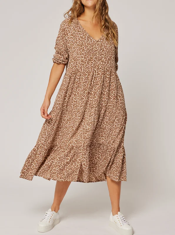 KARA MAXI DRESS - Hazel Leopard