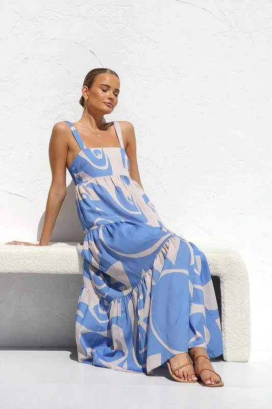 MINIMALIST PRINT CAMI MAXI DRESS