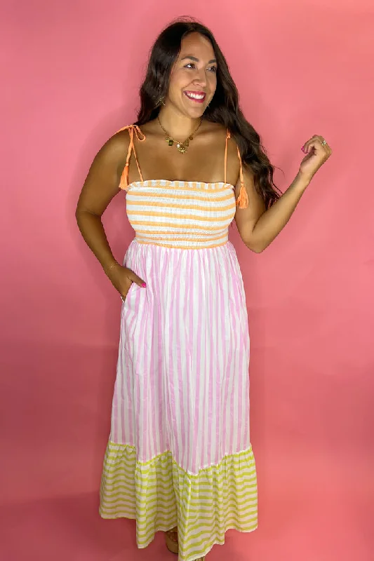 Sherbert Striped Maxi Dress