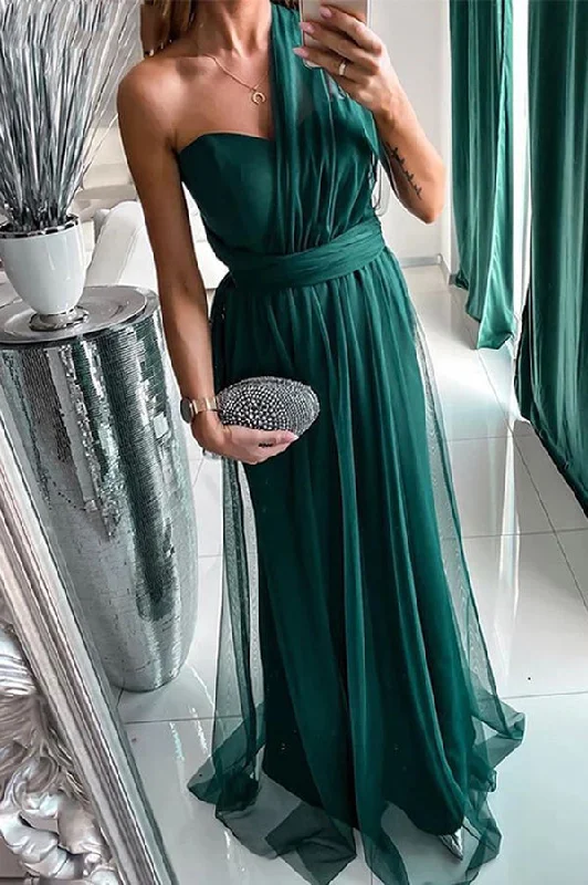 Your Fantasy One Shoulder Party Maxi Dress