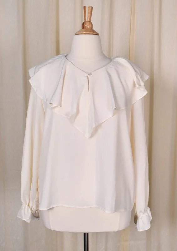 NWT 1940s Style Cream Blouse