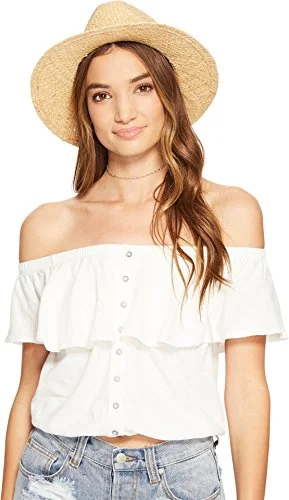 Free People Off-The-Shoulder Ruffled Blouse (Ivory, S)