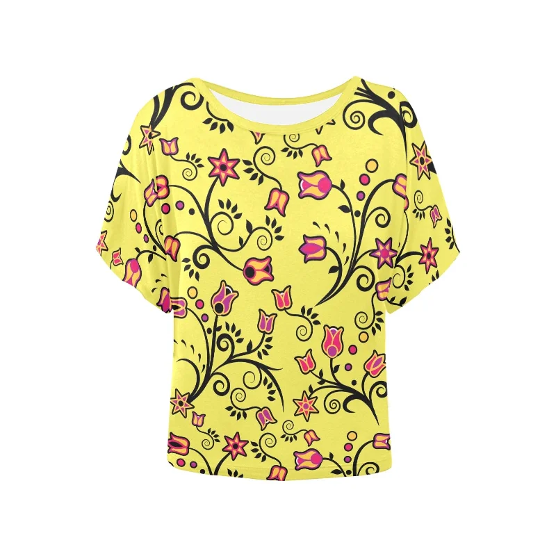 Key Lime Star Women's Batwing-Sleeved Blouse T shirt