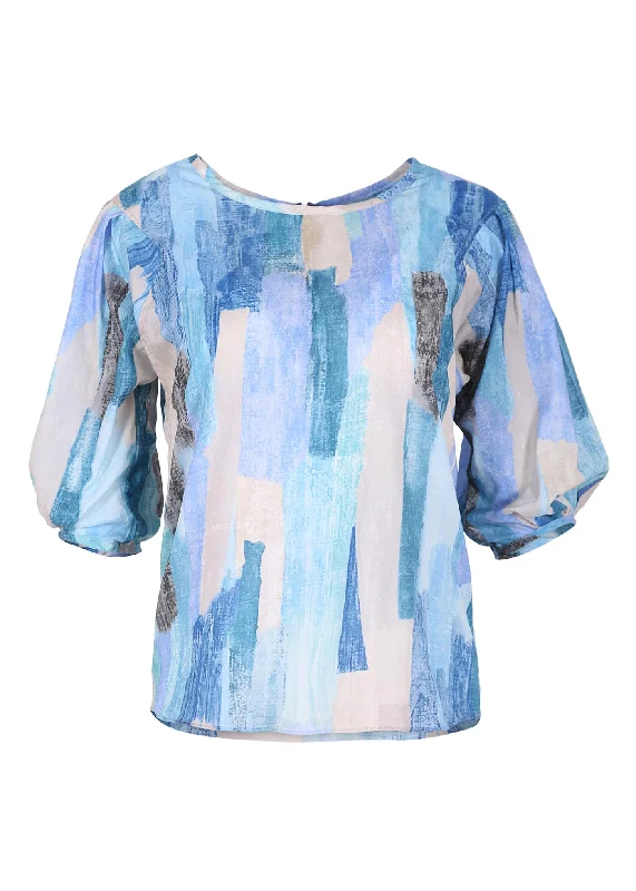 Providencia Blouse Lagoon Blue in Cotton