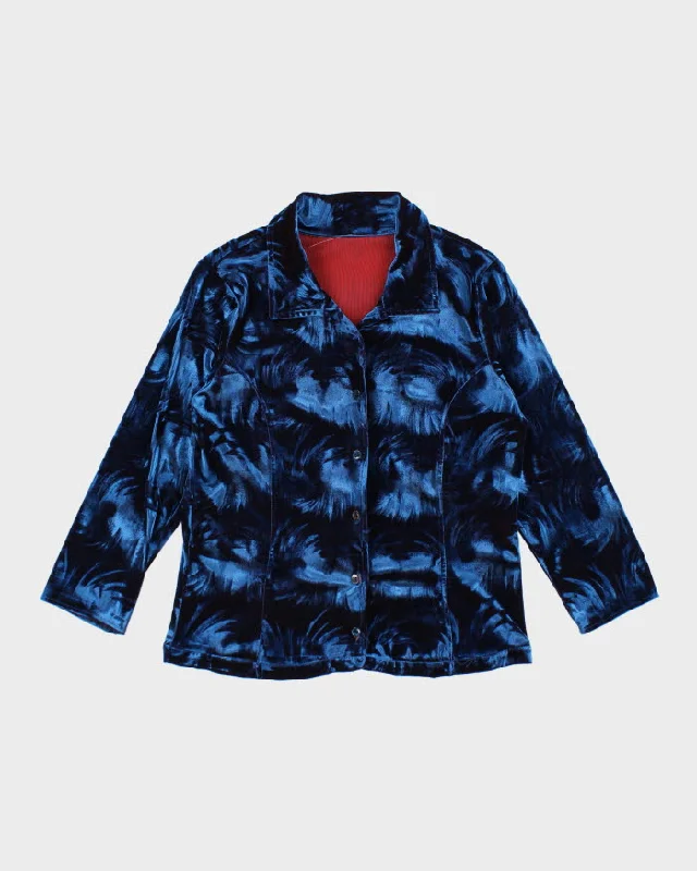 Vintage 90s Velvet Blouse - S