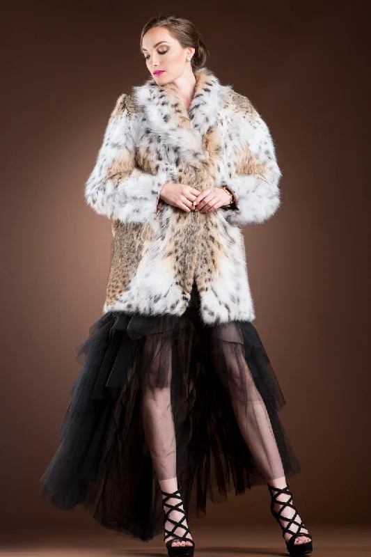 Natural American Lynx Fur Jacket