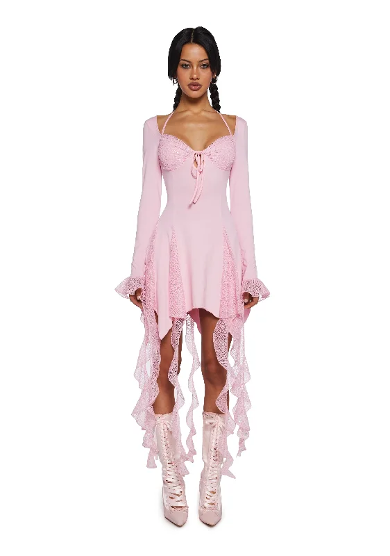 Lost In Fairyland Mini Dress - Pink