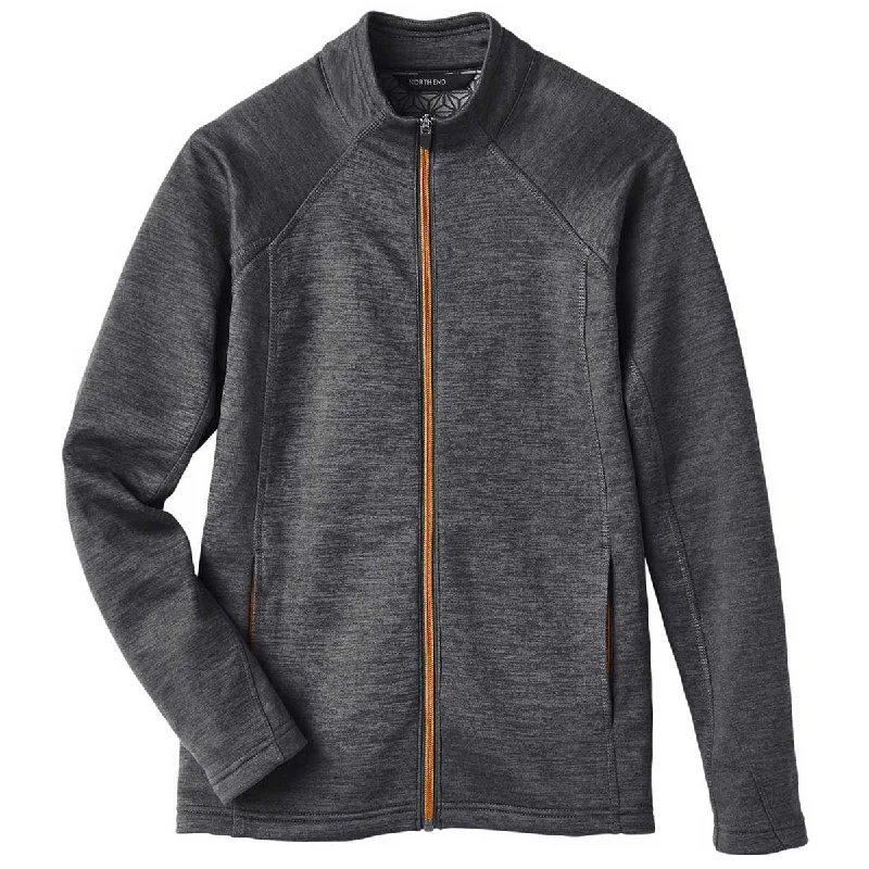 North End Women's Black Heather/Orange Soda Flux 2.0 Full-Zip Jacket