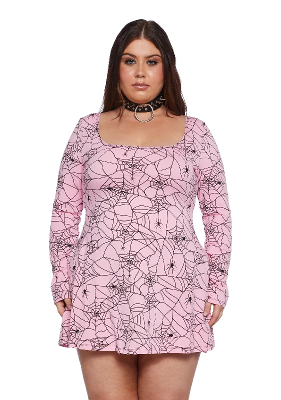 Plus Webbed Whimsy Mini Dress