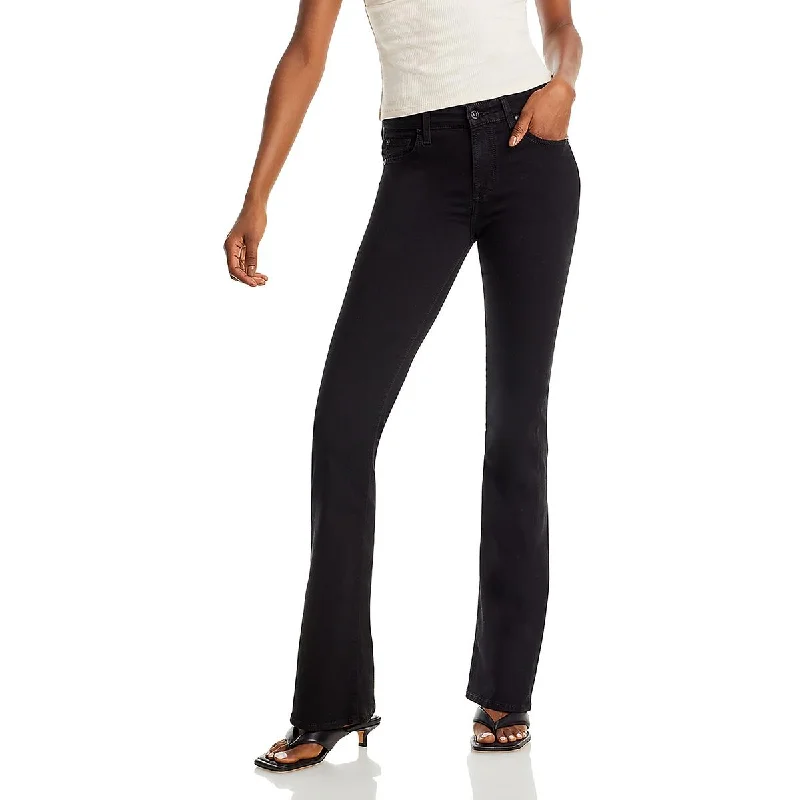 7 For All Mankind Womens Mid-Rise Stretch Bootcut Jeans