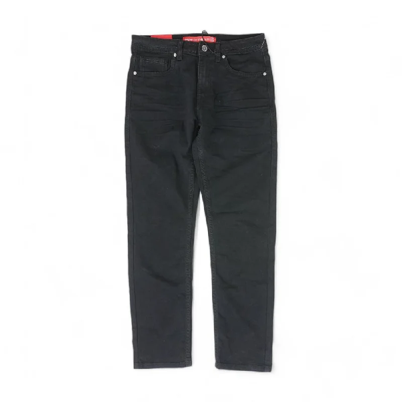 Black Solid Slim Jeans