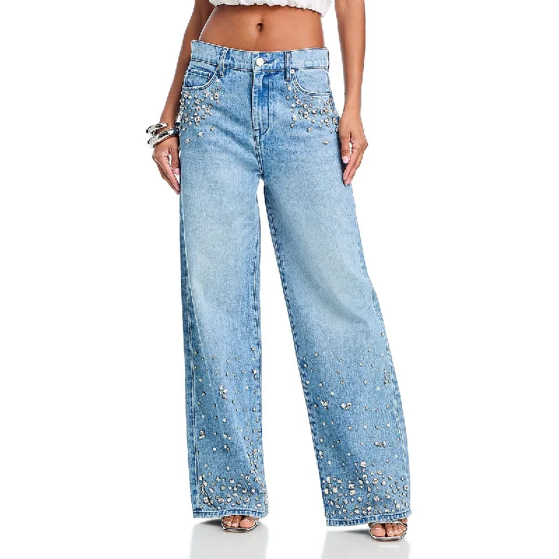 [BLANKNYC] Womens Cotton High Rise Wide Leg Jeans