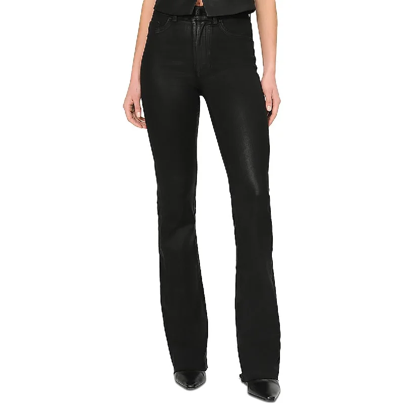 DL1961 Womens High Rise Coated Bootcut Jeans