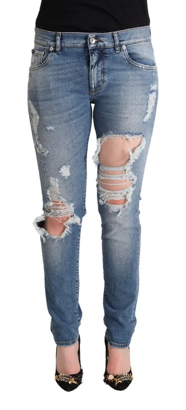 Dolce & Gabbana Chic Distressed  Skinny Women's Jeans