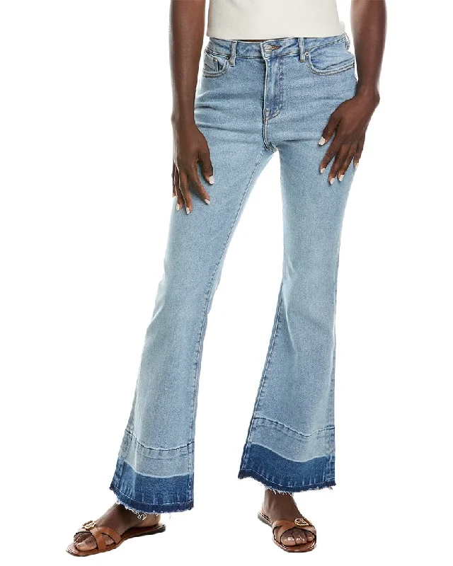 DRIFTWOOD DENIM Released Hem Undone Light Wash Flare Jean