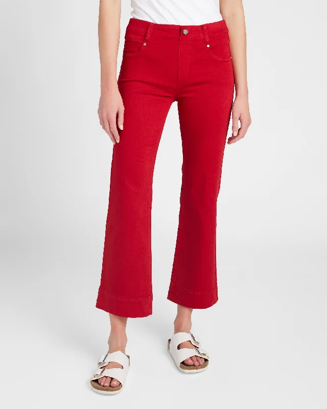 Gia Glider Cropped Flare Leg Jeans