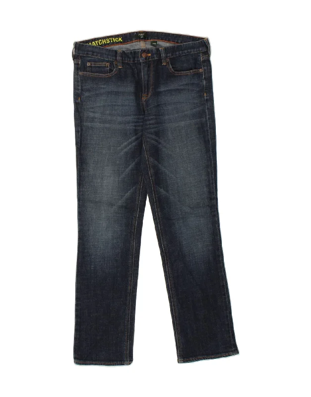 J. CREW Womens Matchstick Slim Jeans W31 L30 Navy Blue Cotton