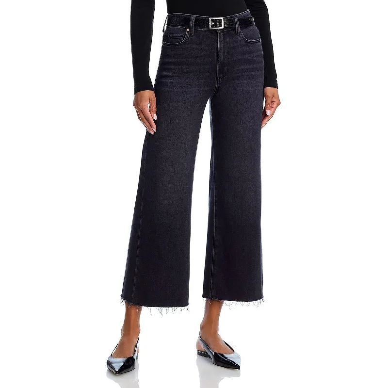 Paige Womens High Rise Wide Leg Wide Leg Jeans