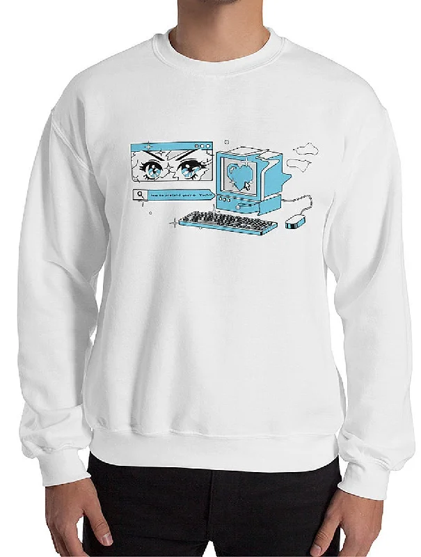 Anime Glitch Computer Graphic Sweatshirt