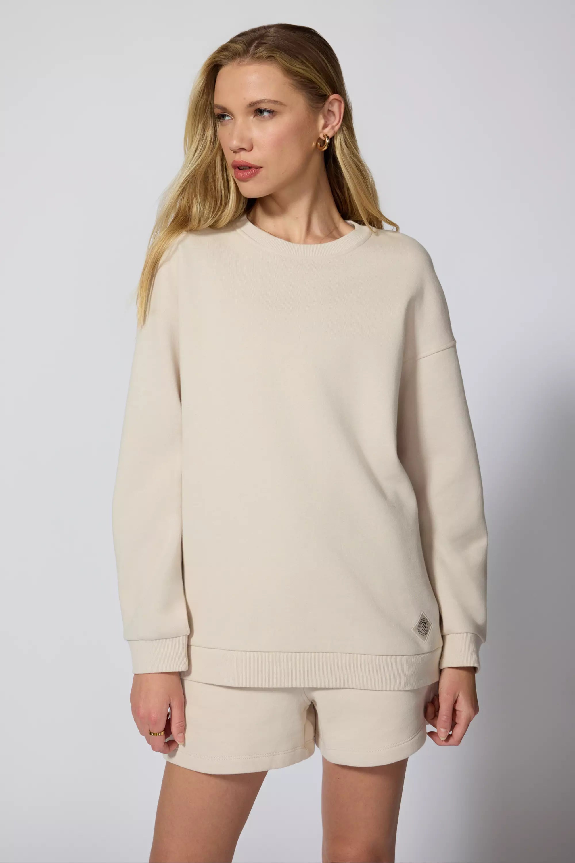 Comfort Fleece Relaxed Sweatshirt - Stone