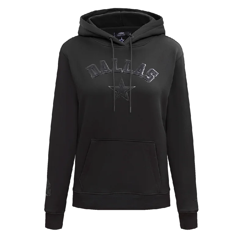 NFL DALLAS COWBOYS TRIPLE BLACK WOMEN'S PO HOODIE (TRIPLE BLACK)