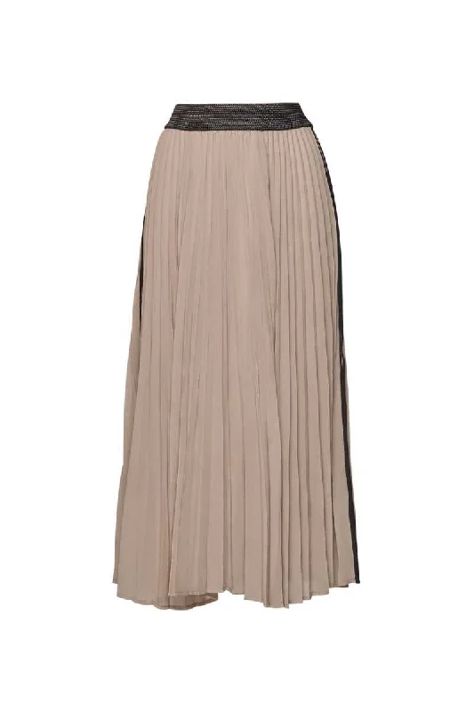 Just Pleat It Skirt in Taupe MS1224PL by Madly Sweetly