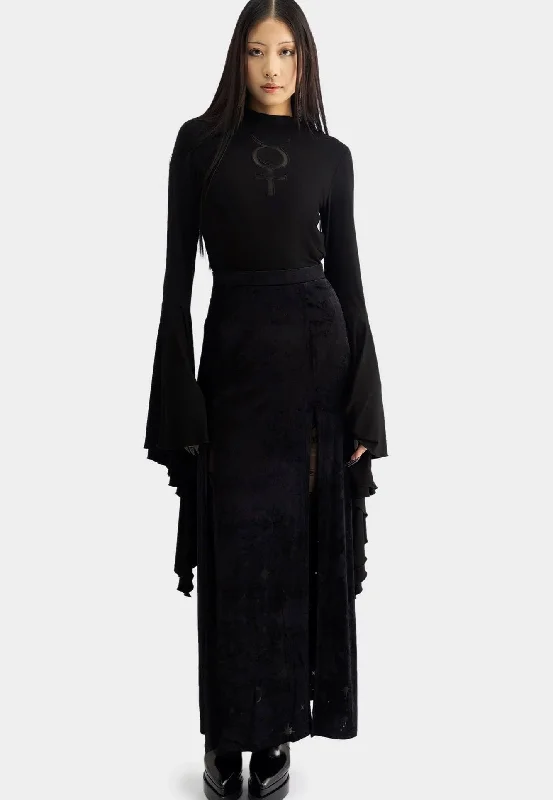 Killstar - Coma Star Maxi Black - Skirt