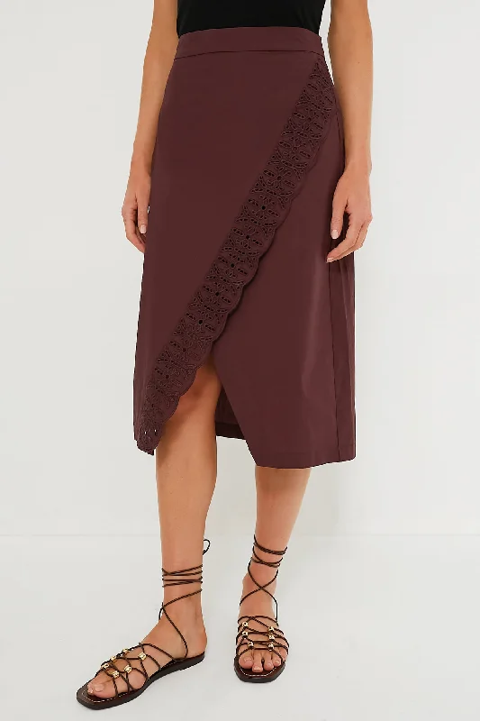 Oxblood Eyelet Townes Skirt