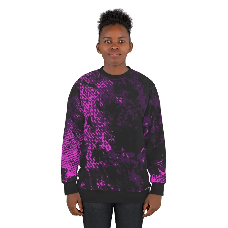 "Mystic Cube" (Cosmic Fusion - Dark Violet/Orchid) - Unisex Sweatshirt