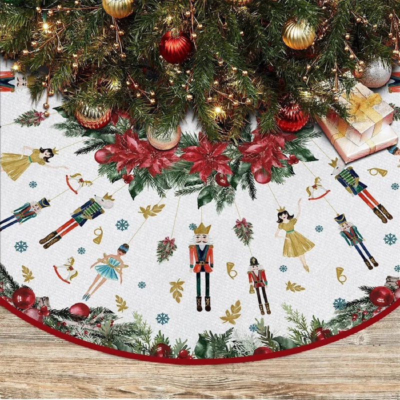 Nutcrackers Pencil Tree Skirt - 48"